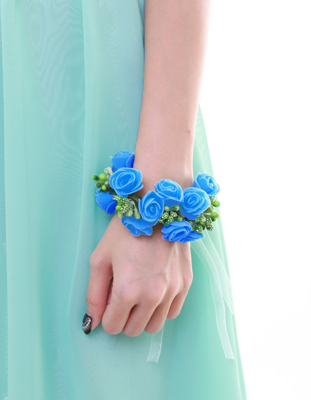 Rochelle Bridesmaid Corsage in Ocean Blue